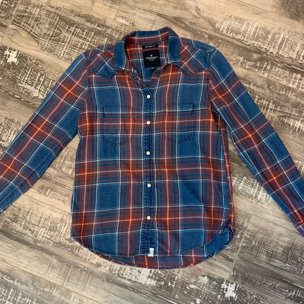 american eagle boyfriend flannel